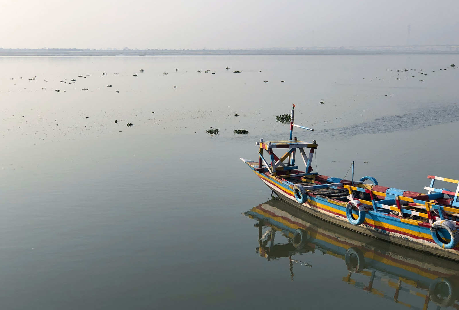 A boat on the banks of The Brahmaputra river